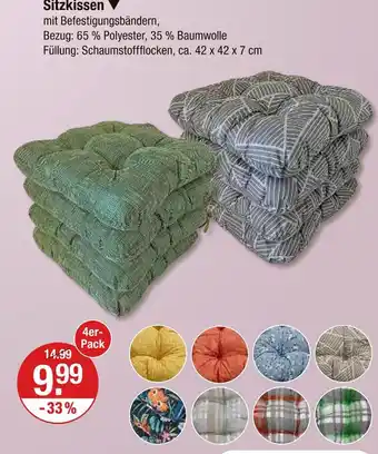 V Markt Sitzkissen grün Angebot