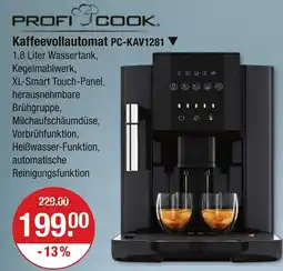 V Markt Profi cook kaffeevollautomat pc-kav1281 Angebot