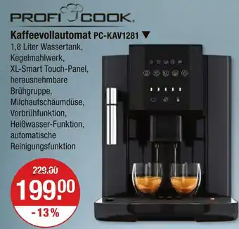 V Markt Profi cook kaffeevollautomat pc-kav1281 Angebot