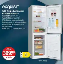 V Markt Exquisit kühl-/gefrierkombination Angebot