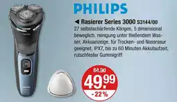 V Markt Philips rasierer series 3000 s3144/00 Angebot