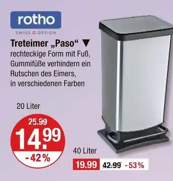 V Markt Rotho treteimer paso 20 liter Angebot