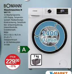 V Markt Bomann waschmaschine wa7175 Angebot