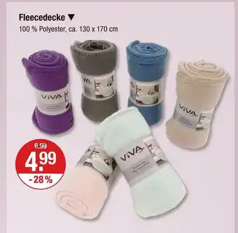 V Markt Viva fleecedecke Angebot