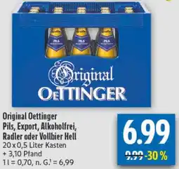 diska Original Oettinger Pils, Export, Alkoholfrei, Radler oder Vollbier Hell Angebot