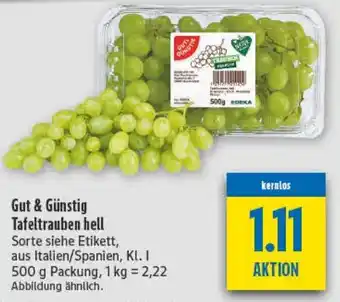 diska Gut & Günstig Tafeltrauben hell Angebot