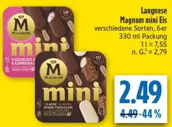 diska Langnese Magnum mini Eis Angebot