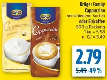 diska Krüger Family Cappuccino oder Eiskaffee Angebot