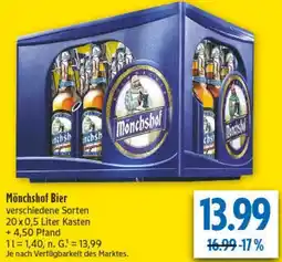 diska Mönchshof Bier Angebot