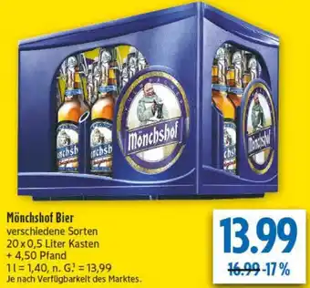 diska Mönchshof Bier Angebot