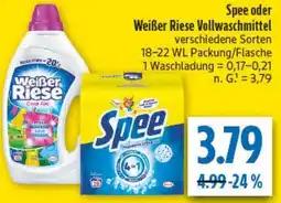 diska Spee oder Weißer Riese Vollwaschmittel Angebot