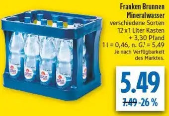 diska Franken Brunnen Mineralwasser Angebot
