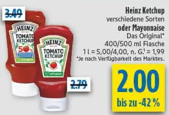 diska Heinz Ketchup oder Mayonnaise Angebot