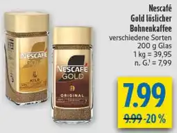 diska Nescafé Gold löslicher Bohnenkaffee Angebot