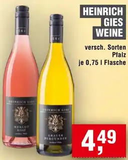 Handelshof Heinrich gies weine Angebot