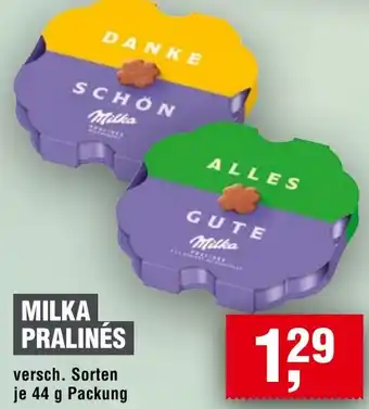Handelshof Milka pralinés Angebot