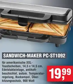 Handelshof PROFI COOK SANDWICH-MAKER PC-ST1092 Angebot