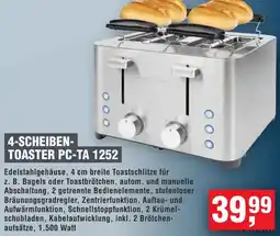 Handelshof PROFI COOK 4-SCHEIBEN TOASTER PC-TA 1252 Angebot