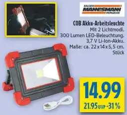 diska BRUDER MANNESMANN COB Akku-Arbeitsleuchte Angebot