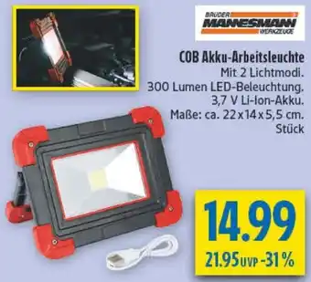 diska BRUDER MANNESMANN COB Akku-Arbeitsleuchte Angebot