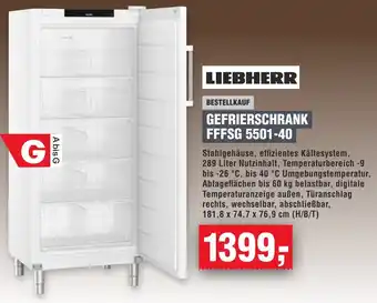 Handelshof LIEBHERR GEFRIERSCHRANK FFFSG 5501-40 Angebot