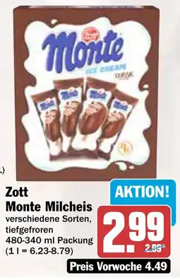 AEZ Zott Monte Milcheis Angebot