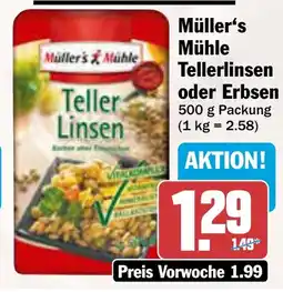 AEZ Müller's Mühle Tellerlinsen oder Erbsen Angebot