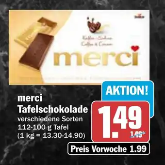 AEZ merci Tafelschokolade Angebot