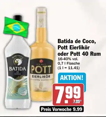 AEZ Batida de Coco, Pott Eierlikör oder Pott 40 Rum Angebot