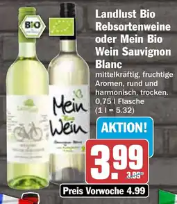 AEZ Landlust Bio Rebsortenweine oder Mein Bio Wein Sauvignon Blanc Angebot