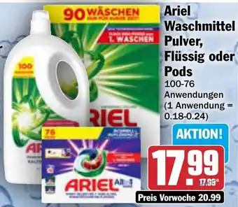 AEZ Ariel Waschmittel Pulver, Flüssig oder Pods Angebot