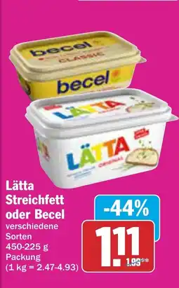 AEZ Lätta Streichfett oder Becel Angebot