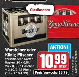 AEZ Warsteiner oder König Pilsener Angebot