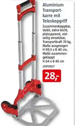 Bauhaus Aluminium Transport- Teleskopgriff Angebot