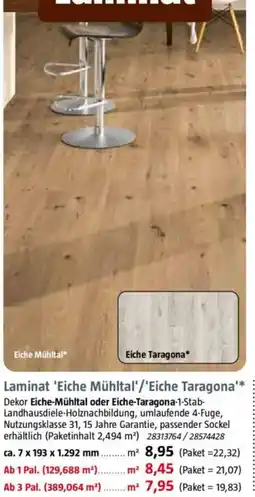 Bauhaus Laminat 'Eiche Mühltal'/'Eiche Taragona' Angebot