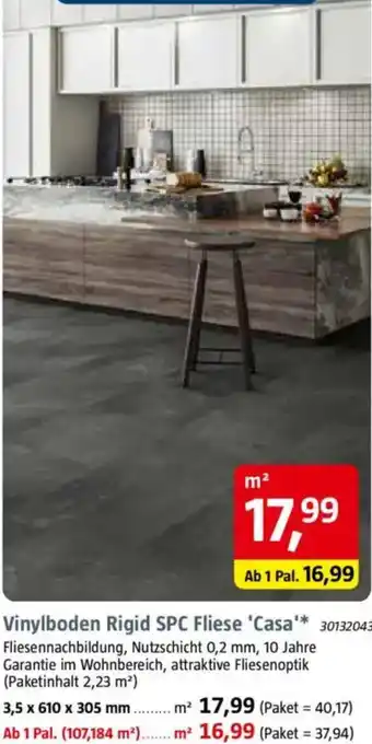 Bauhaus Vinylboden Rigid SPC 'Eiche''Casa'' Angebot