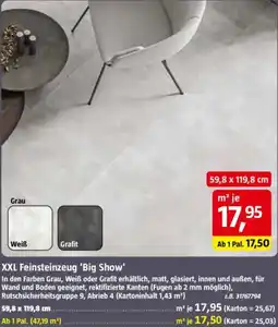 Bauhaus XXL Feinsteinzeug 'Big Show' Angebot