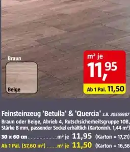 Bauhaus Feinsteinzeug 'Betulla' & 'Quercia' Angebot