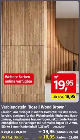 Bauhaus Verblendstein 'Boseli Wood Brown' Angebot