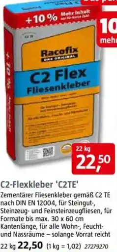 Bauhaus C2-Flexkleber 'C2TE' Racofix Angebot
