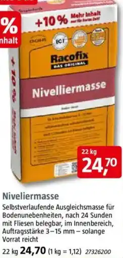 Bauhaus Nivelliermasse Racofix Angebot