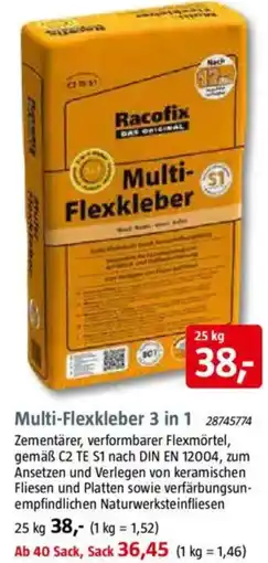 Bauhaus Racofix Multi-Flexkleber 3 in 1 Angebot