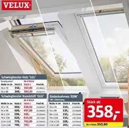 Bauhaus VELUX Schwingfenster Holz 'GGL' Angebot