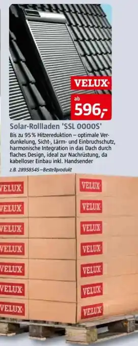 Bauhaus VELUX Solar-Rollladen 'SSL 0000S' Angebot