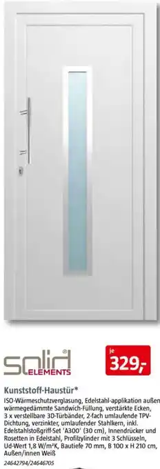 Bauhaus Solid ELEMENTS Kunststoff-Haustür Angebot