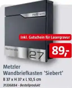 Bauhaus Metzler Wandbriefkasten 'Siebert' Angebot