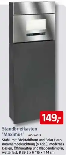 Bauhaus Standbriefkasten 'Maximus' Angebot