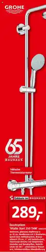 Bauhaus GROHE Duschsystem 'Vitalio Start 250 THM' Angebot