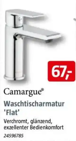 Bauhaus Camargue Waschtischarmatur 'Flat' Angebot