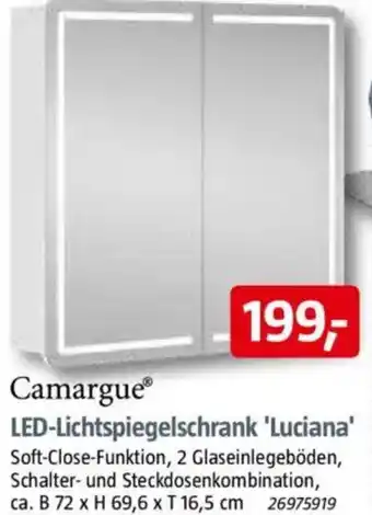 Bauhaus Camargue LED-Lichtspiegelschrank 'Luciana' Angebot